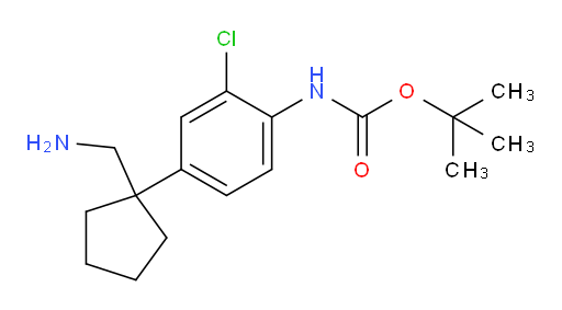 tert-butyl N-{4-[1-(aminomethyl)cyclopentyl]-2-chlorophenyl}carbamate