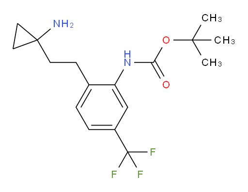 tert-butyl N-{2-[2-(1-aminocyclopropyl)ethyl]-5-(trifluoromethyl)phenyl}carbamate