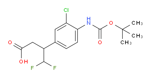 3-(4-{[(tert-butoxy)carbonyl]amino}-3-chlorophenyl)-4,4-difluorobutanoic acid
