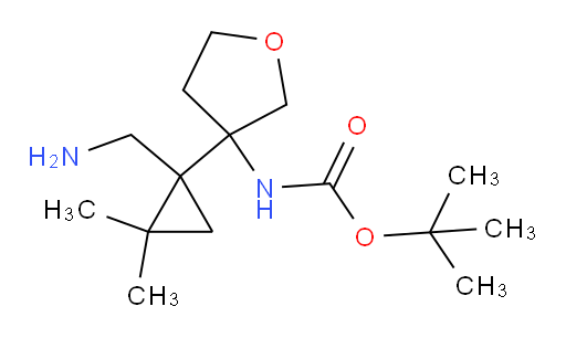 tert-butyl N-{3-[1-(aminomethyl)-2,2-dimethylcyclopropyl]oxolan-3-yl}carbamate