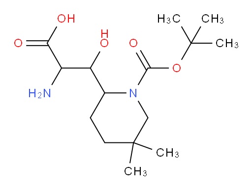 2-amino-3-{1-[(tert-butoxy)carbonyl]-5,5-dimethylpiperidin-2-yl}-3-hydroxypropanoic acid