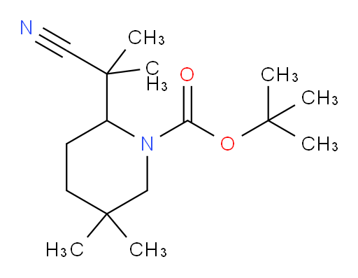 tert-butyl 2-(1-cyano-1-methylethyl)-5,5-dimethylpiperidine-1-carboxylate