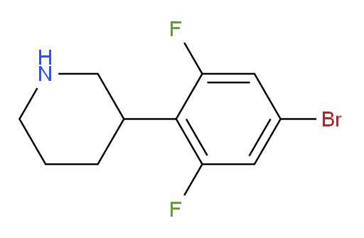 3-(4-bromo-2,6-difluorophenyl)piperidine