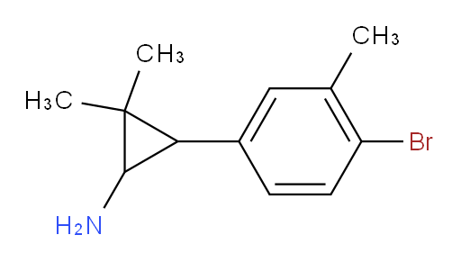 3-(4-bromo-3-methylphenyl)-2,2-dimethylcyclopropan-1-amine