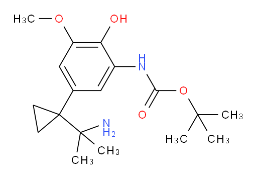 tert-butyl N-{5-[1-(2-aminopropan-2-yl)cyclopropyl]-2-hydroxy-3-methoxyphenyl}carbamate