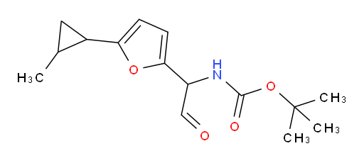 tert-butyl N-{1-[5-(2-methylcyclopropyl)furan-2-yl]-2-oxoethyl}carbamate