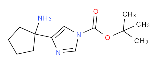 tert-butyl 4-(1-aminocyclopentyl)-1H-imidazole-1-carboxylate