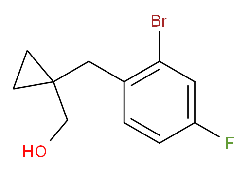 {1-[(2-bromo-4-fluorophenyl)methyl]cyclopropyl}methanol