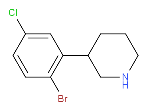 3-(2-bromo-5-chlorophenyl)piperidine