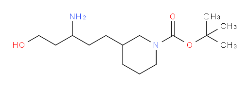 tert-butyl 3-(3-amino-5-hydroxypentyl)piperidine-1-carboxylate