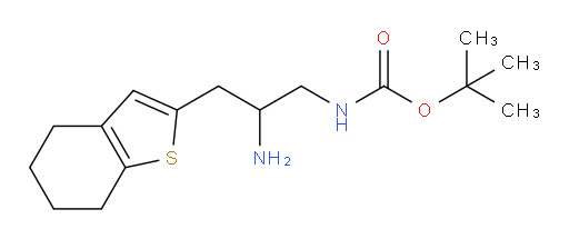 tert-butyl N-[2-amino-3-(4,5,6,7-tetrahydro-1-benzothiophen-2-yl)propyl]carbamate
