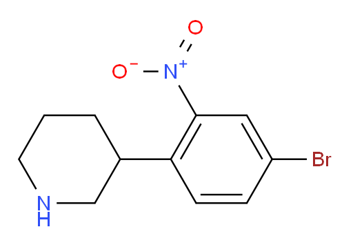 3-(4-bromo-2-nitrophenyl)piperidine