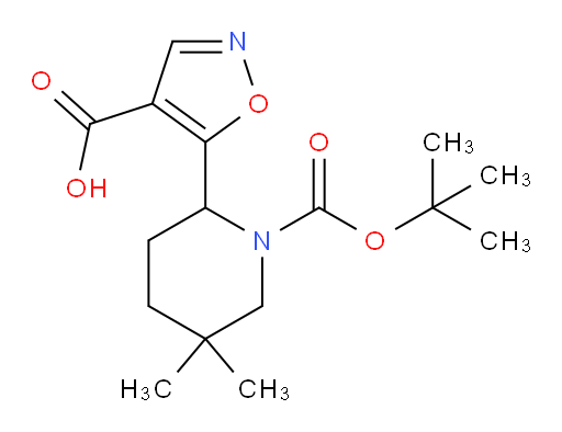 5-{1-[(tert-butoxy)carbonyl]-5,5-dimethylpiperidin-2-yl}-1,2-oxazole-4-carboxylic acid