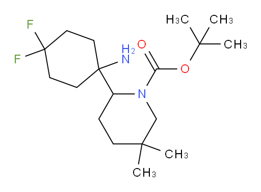 tert-butyl 2-(1-amino-4,4-difluorocyclohexyl)-5,5-dimethylpiperidine-1-carboxylate