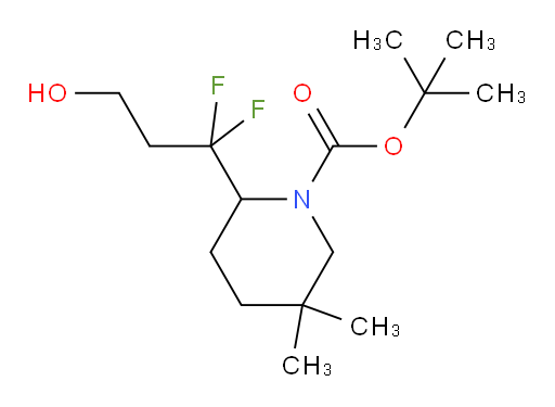 tert-butyl 2-(1,1-difluoro-3-hydroxypropyl)-5,5-dimethylpiperidine-1-carboxylate