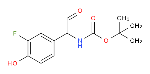tert-butyl N-[1-(3-fluoro-4-hydroxyphenyl)-2-oxoethyl]carbamate