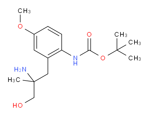 tert-butyl N-[2-(2-amino-3-hydroxy-2-methylpropyl)-4-methoxyphenyl]carbamate