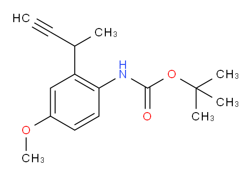 tert-butyl N-[2-(but-3-yn-2-yl)-4-methoxyphenyl]carbamate