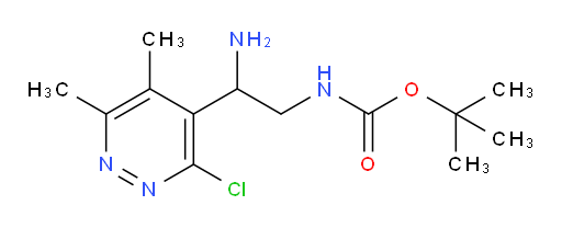 tert-butyl N-[2-amino-2-(3-chloro-5,6-dimethylpyridazin-4-yl)ethyl]carbamate