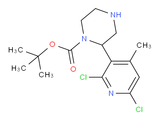 tert-butyl 2-(2,6-dichloro-4-methylpyridin-3-yl)piperazine-1-carboxylate