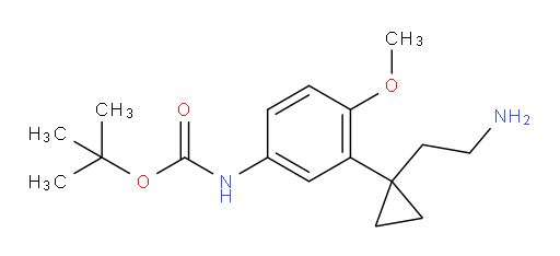 tert-butyl N-{3-[1-(2-aminoethyl)cyclopropyl]-4-methoxyphenyl}carbamate