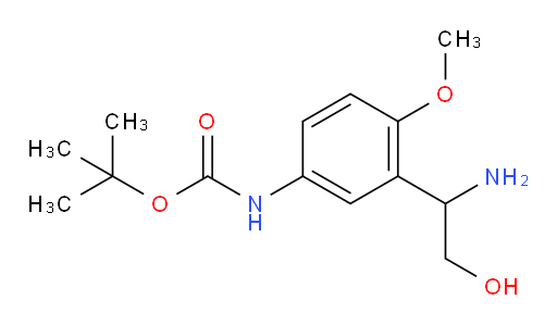 tert-butyl N-[3-(1-amino-2-hydroxyethyl)-4-methoxyphenyl]carbamate