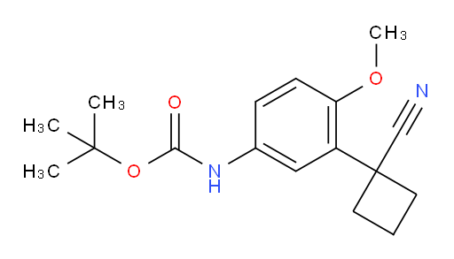 tert-butyl N-[3-(1-cyanocyclobutyl)-4-methoxyphenyl]carbamate