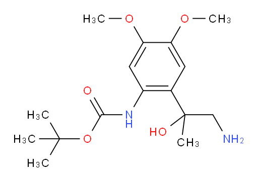 tert-butyl N-[2-(1-amino-2-hydroxypropan-2-yl)-4,5-dimethoxyphenyl]carbamate