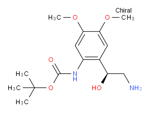 tert-butyl N-{2-[(1S)-2-amino-1-hydroxyethyl]-4,5-dimethoxyphenyl}carbamate