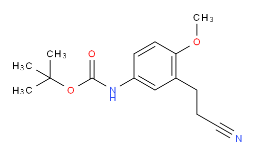 tert-butyl N-[3-(2-cyanoethyl)-4-methoxyphenyl]carbamate