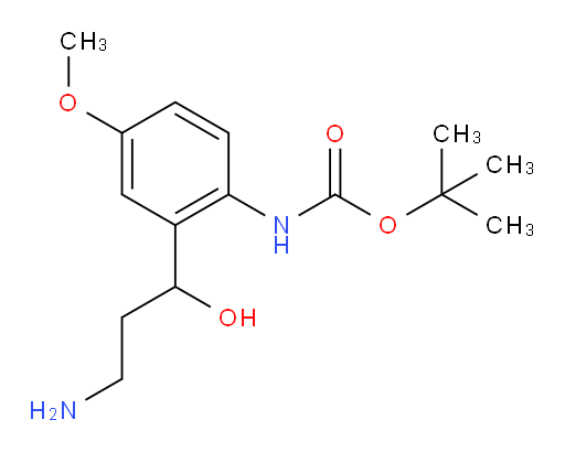 tert-butyl N-[2-(3-amino-1-hydroxypropyl)-4-methoxyphenyl]carbamate