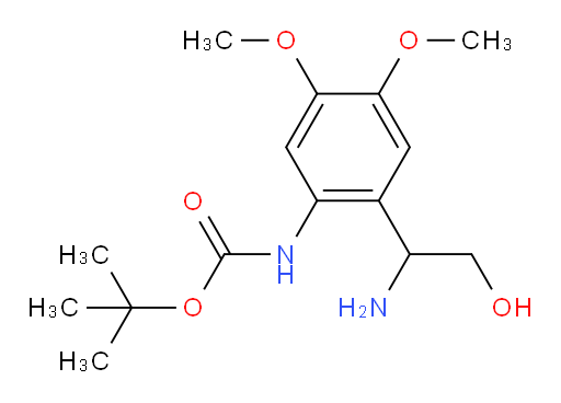 tert-butyl N-[2-(1-amino-2-hydroxyethyl)-4,5-dimethoxyphenyl]carbamate