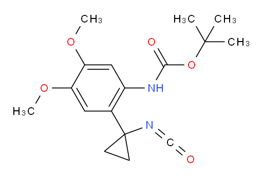 tert-butyl N-[2-(1-isocyanatocyclopropyl)-4,5-dimethoxyphenyl]carbamate