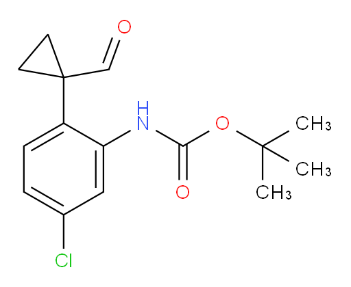 tert-butyl N-[5-chloro-2-(1-formylcyclopropyl)phenyl]carbamate
