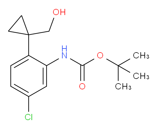 tert-butyl N-{5-chloro-2-[1-(hydroxymethyl)cyclopropyl]phenyl}carbamate
