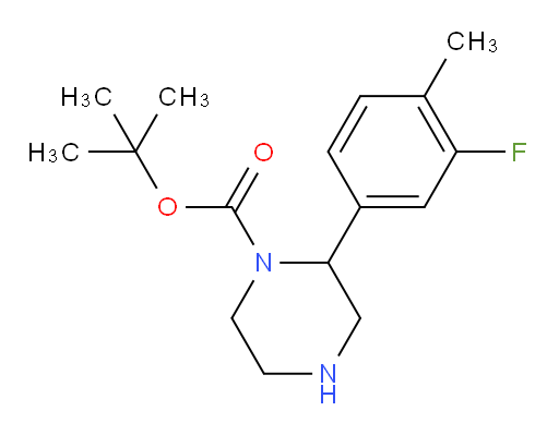 tert-butyl 2-(3-fluoro-4-methylphenyl)piperazine-1-carboxylate