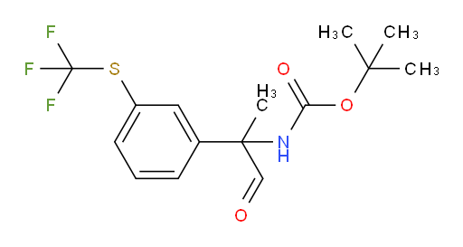 tert-butyl N-(1-oxo-2-{3-[(trifluoromethyl)sulfanyl]phenyl}propan-2-yl)carbamate