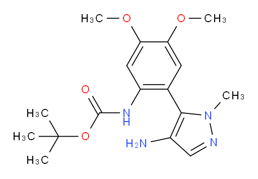 tert-butyl N-[2-(4-amino-1-methyl-1H-pyrazol-5-yl)-4,5-dimethoxyphenyl]carbamate
