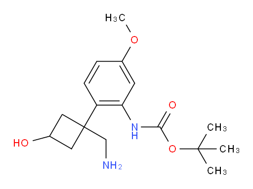 tert-butyl N-{2-[1-(aminomethyl)-3-hydroxycyclobutyl]-5-methoxyphenyl}carbamate