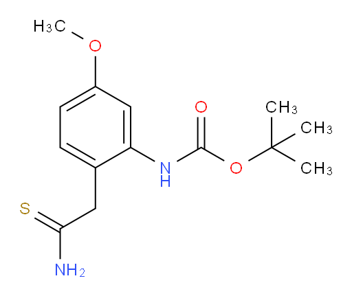 tert-butyl N-[2-(carbamothioylmethyl)-5-methoxyphenyl]carbamate