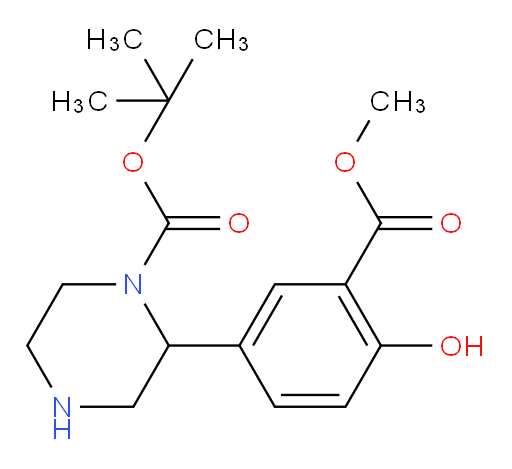 tert-butyl 2-[4-hydroxy-3-(methoxycarbonyl)phenyl]piperazine-1-carboxylate