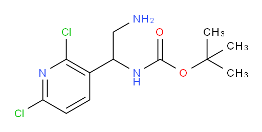 tert-butyl N-[2-amino-1-(2,6-dichloropyridin-3-yl)ethyl]carbamate