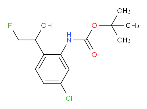 tert-butyl N-[5-chloro-2-(2-fluoro-1-hydroxyethyl)phenyl]carbamate
