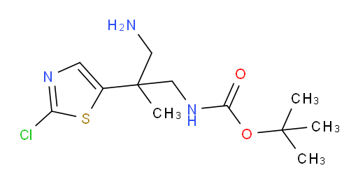 tert-butyl N-[3-amino-2-(2-chloro-1,3-thiazol-5-yl)-2-methylpropyl]carbamate