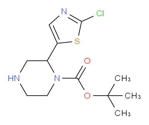 tert-butyl 2-(2-chloro-1,3-thiazol-5-yl)piperazine-1-carboxylate