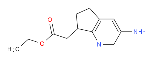 ethyl 2-{3-amino-5H,6H,7H-cyclopenta[b]pyridin-7-yl}acetate