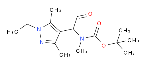 tert-butyl N-[1-(1-ethyl-3,5-dimethyl-1H-pyrazol-4-yl)-2-oxoethyl]-N-methylcarbamate