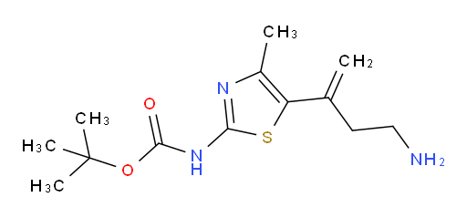 tert-butyl N-[5-(4-aminobut-1-en-2-yl)-4-methyl-1,3-thiazol-2-yl]carbamate