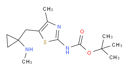 tert-butyl N-(4-methyl-5-{[1-(methylamino)cyclopropyl]methyl}-1,3-thiazol-2-yl)carbamate