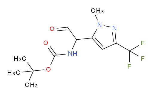 tert-butyl N-{1-[1-methyl-3-(trifluoromethyl)-1H-pyrazol-5-yl]-2-oxoethyl}carbamate